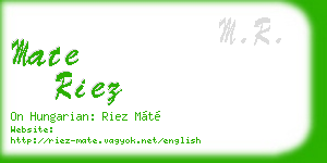 mate riez business card