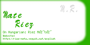 mate riez business card